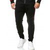 Pantalon de Jogging Décontracté en Couleur Jointive à Cordon - Rouge XL