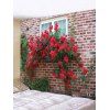 Tapisserie Murale Art Décoration Fleur et Fenêtre Imprimées - Rouge Rose W91 X L71 INCH
