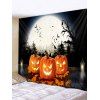 Tapisserie Murale Art Décoration d'Halloween Citrouille Imprimée - Orange Halloween 150*130CM