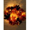 Couronne d'Halloween Fantôme Citrouille Feuille d'Erable avec Lumière - multicolor A 