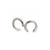 Boucles d'Oreilles Lune Croissant Exagérée - Argent 5.1CM