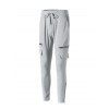 Pantalon de Sport Long Zip Design à Cordon - Gris Clair M
