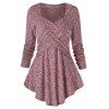 Pull Tunique Chiné - Rouge Haricot 3XL