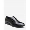 Chaussures de Business Panneau en Cuir Verni à Bout Pointu - Noir EU 44