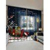 Rideaux de Fenêtre de Noël Traîneau et Cadeau Imprimés 2 Panneaux - multicolor W28 X L39 INCH X 2PCS