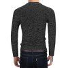 Brief Style Round Neck Sweater - BLACK 2XL