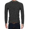 Brief Style Round Neck Sweater - BLACK XL