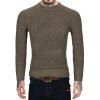 Brief Style Round Neck Sweater - BLACK 2XL