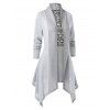 Cardigan d'Halloween Mouchoir Long Crâne en Dentelle - Nuage Gris M