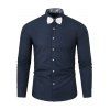 Chemise Fleurie Boutonnée Imprimée à Manches Longues - Cadetblue M