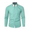 Chemise Fleurie Boutonnée Imprimée à Manches Longues - Vert XL