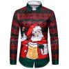 Chemise Boutonnée Cerf Père Noël Graphique - multicolor XL