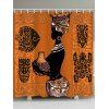 Rideau de Douche Imperméable Femme Africaine Imprimée Pour Salle de bain - multicolor B 150*180CM