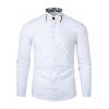 Chemise Fleurie Boutonnée Imprimée à Manches Longues - Blanc L