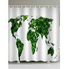 Rideau de Douche Imperméable Feuille et Carte du Monde Imprimés Pour Salle de bain - multicolor B 180*200CM