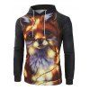 Sweat à Capuche Chien Foudre et Graphique avec Poche en Avant - multicolor L