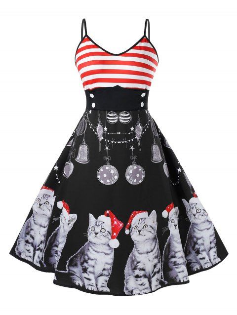 plus size christmas cat dress