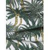 Chemise Boutonnée à Imprimé Palmier Tropical - Vert Foncé 3XL