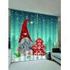 Rideau de Fenêtre Motif de Père Noël et Flocon de Neige - multicolor W33.5 X L79 INCH X 2PCS