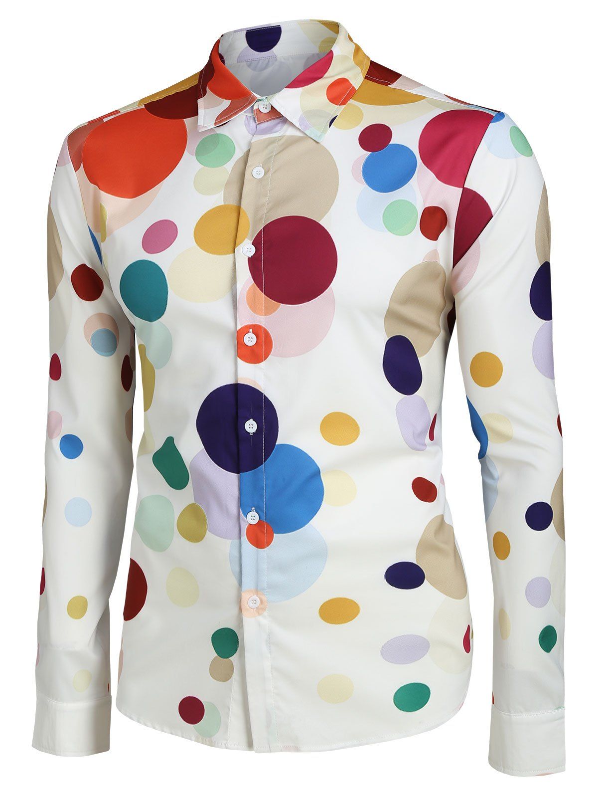 colorful polka dot shirt