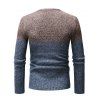 Two Tone Splicing Casual Pullover Sweater - CADETBLUE XS