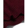 Solid Color Mock Neck Pullover Sweater - RED WINE 2XL