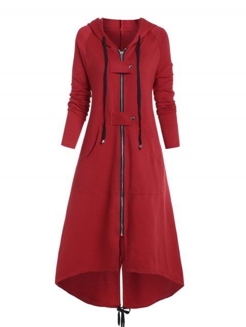 high low winter coat