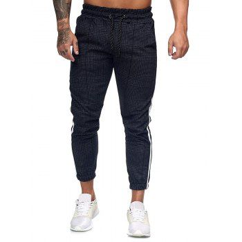 

Houndstooth Print Side Stripe Jogger Pants, Multicolor d
