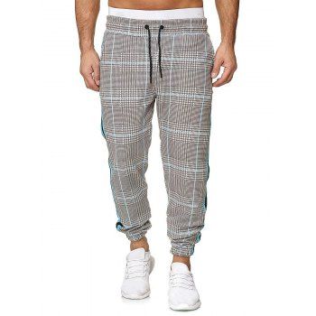 

Houndstooth Print Side Stripe Jogger Pants, Multicolor g