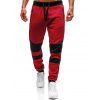 Pantaloon de Jogging de Sport Jointif en Blocs de Couleurs - Rouge XL