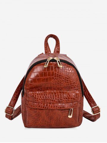 Snakeskin Embossed Mini Backpack