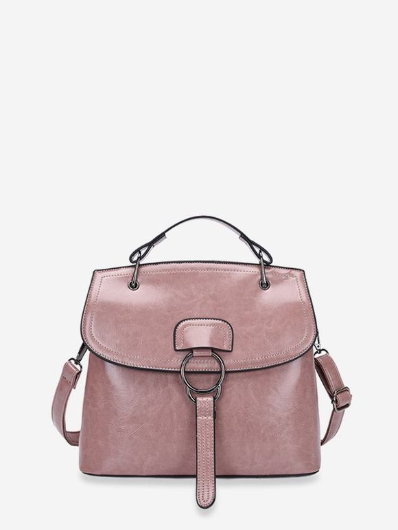 Sac à Bandoulière en Couleur Unie - Rose 