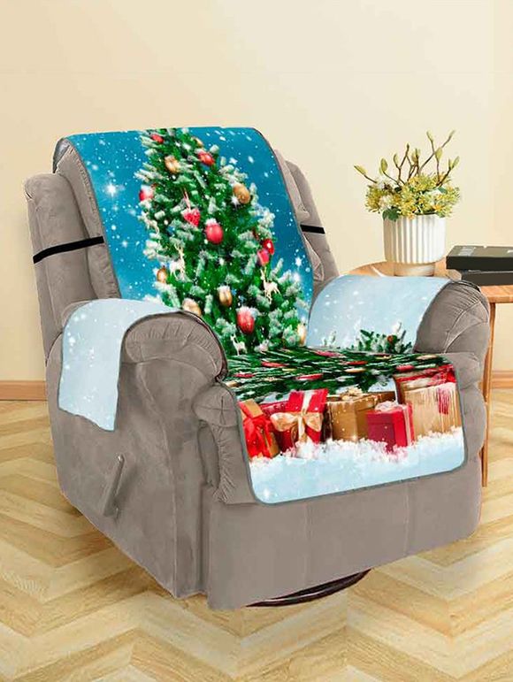 Housse de Canapé de Noël Motif de Cadeaux et d'Arbre - multicolor SINGLE SEAT