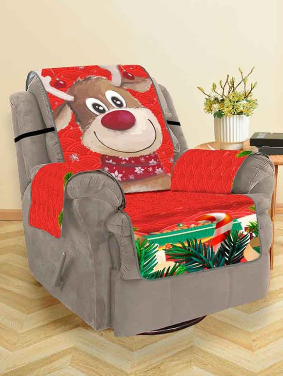 Housse de Canapé de Noël Motif de Cerf et de Dessin Animé - multicolor SINGLE SEAT