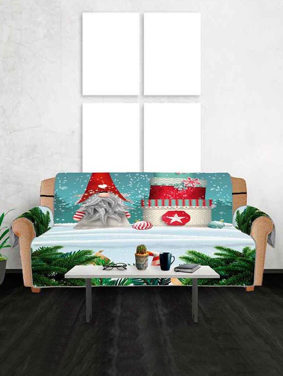 Housse de Canapé Motif de Cadeaux et de Père Noël - multicolor THREE SEATS
