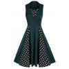 Robe Vintage Boutonnée à Pois - multicolor A L