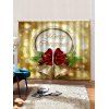 2 Panels Christmas Bowknot Bell Print Window Curtains - multicolor W33.5 X L79 INCH X 2PCS