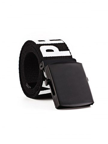 Letter Wide Knitted Buckle Belt