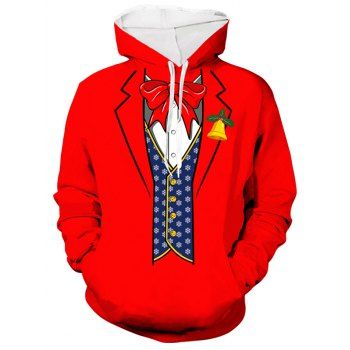 

Christmas Snowflake Pattern Hoodie, Red