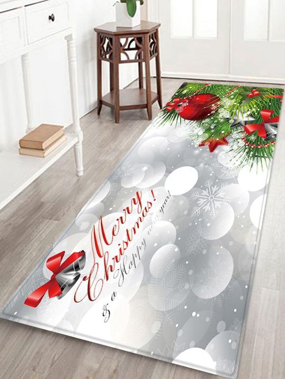 Tapis de Sol Absorption d'Eau de Noël Motif de Sapin - Oie grise W16 X L47 INCH