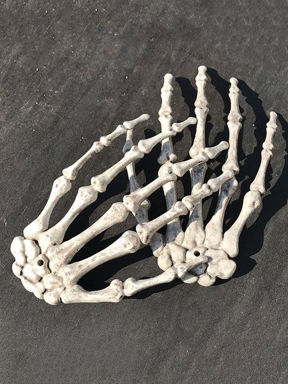 Mains de Squelette d'Halloween de Soirée - Blanc Chaud 