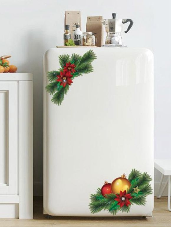 Autocollants Mural de Réfrigérateur Thème de Noël - multicolor D 