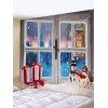 Tapisserie Murale Pendante Art Décoration Cadeaux de Noël Bonhomme de Neige et Fenêtre Imprimés - multicolor W79 X L71 INCH