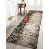 Tapis de Sol Grain de Bois Imprimé - Brun Foncé W16 X L47 INCH