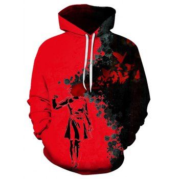 Jmsun Men Christmas Kangaroo Pocket Snowman 3d Print Hoodie