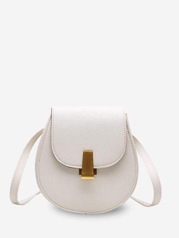 Sac à Bandoulière en Forme de Coquille en Couleur Unie - Blanc 