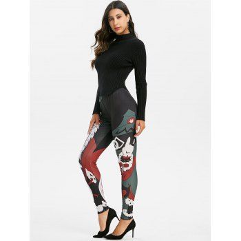 

Christmas Printed Skinny Leggings, Black