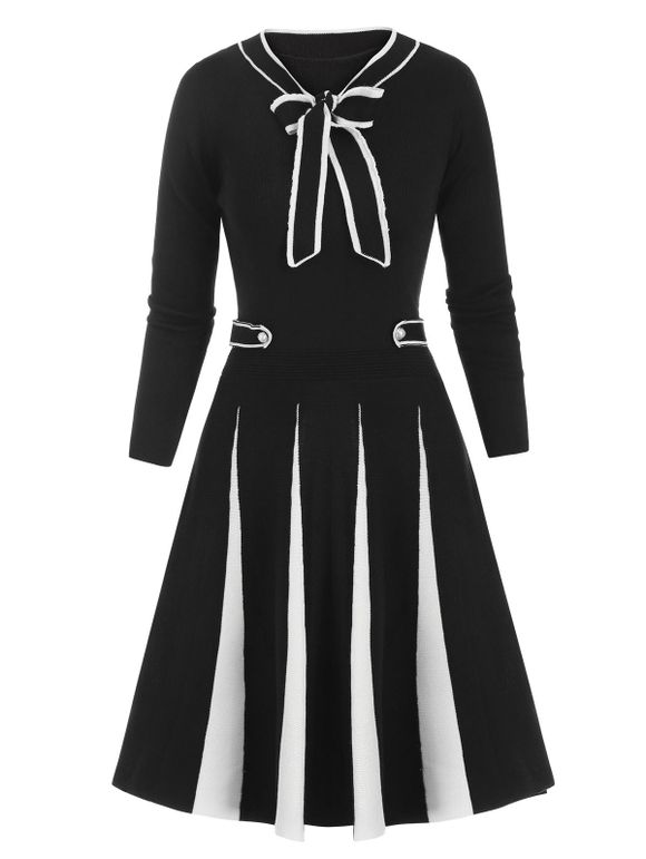 Robe Patineuse Nouée - Noir XL