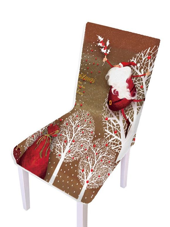 Housse de Chaise Elastique de Noël - multicolor D 
