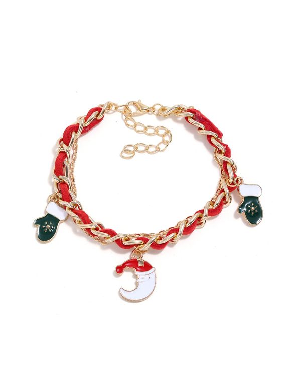 Bracelet Superposé Bonhomme de Neige et Cloche - Or MOON